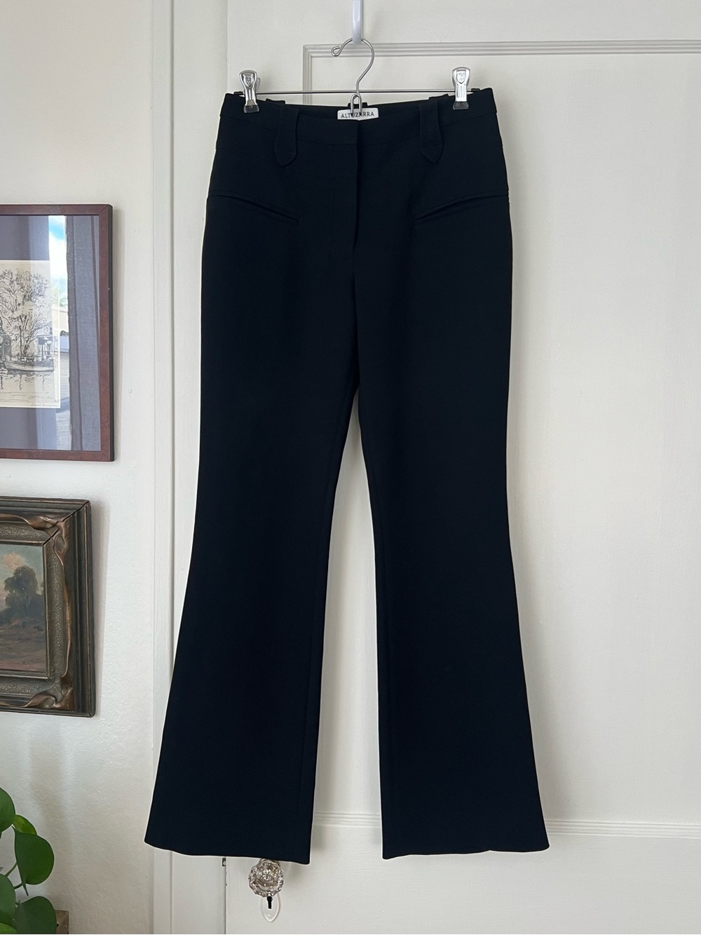 Altuzarra Black Bootcut Dress Trousers